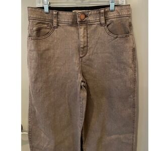 Democracy Absolution High Rise Ankle Straight Leg Jeans Brown Size 10